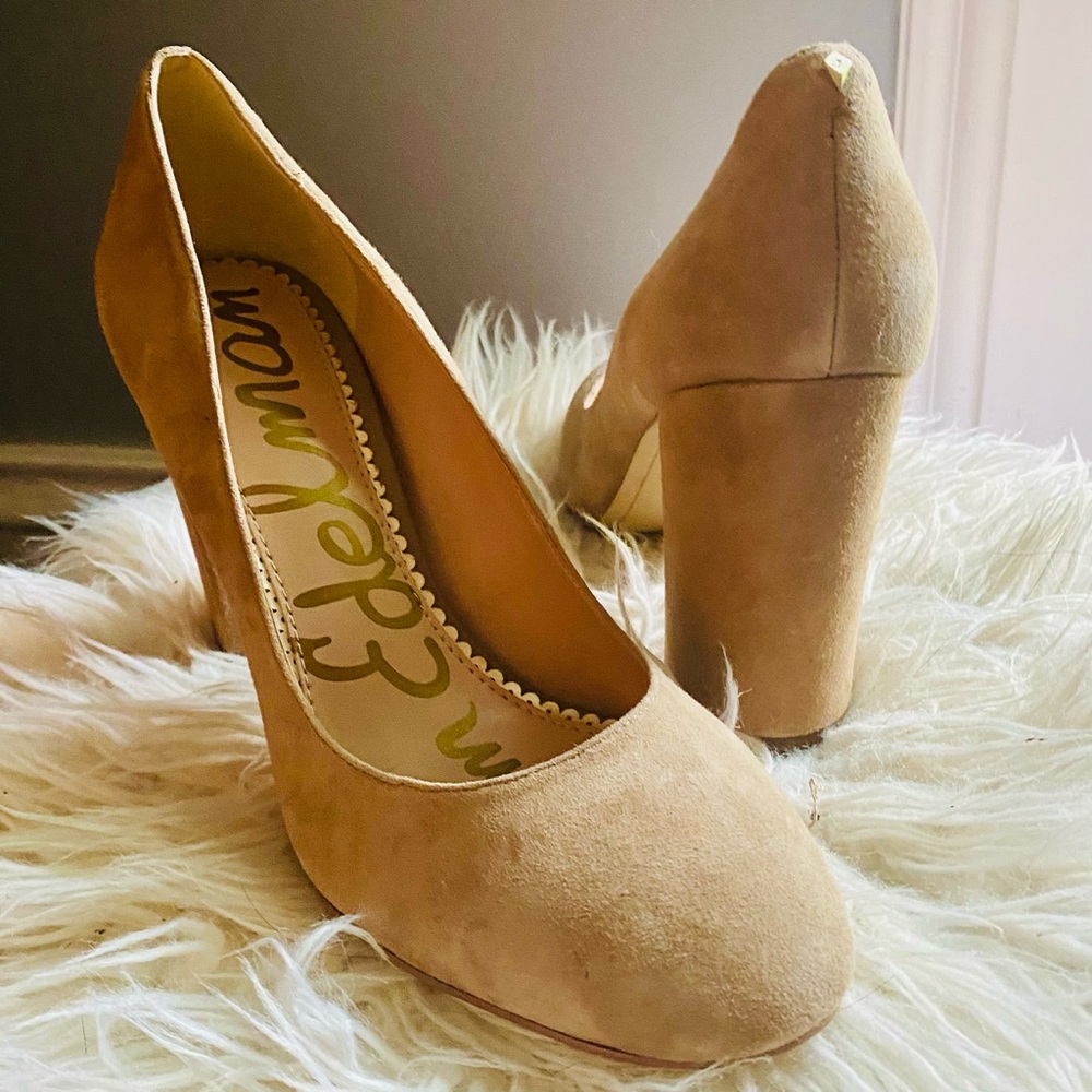 Sam Edelman Stillson Suede Pumps ~ Nude